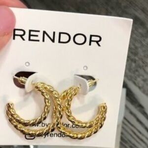 Gold Twisted Hoop Earrings